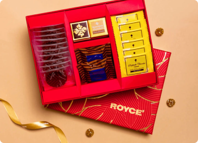 Red Rosette Gift Box by ROYCE' India