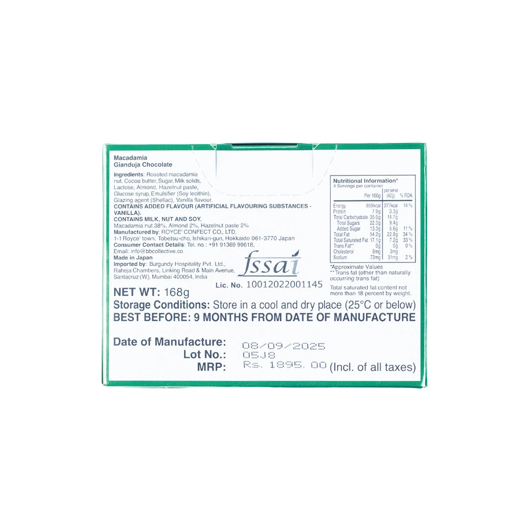 Macadamia Gianduja Chocolate