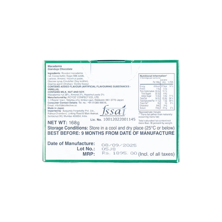 Macadamia Gianduja Chocolate