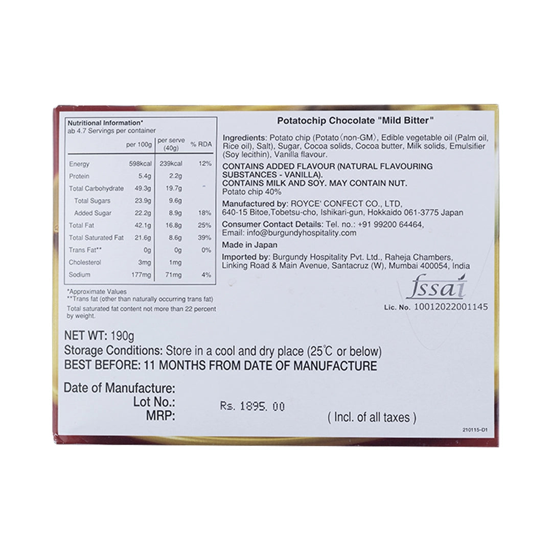 Potatochip Chocolate Mild Bitter