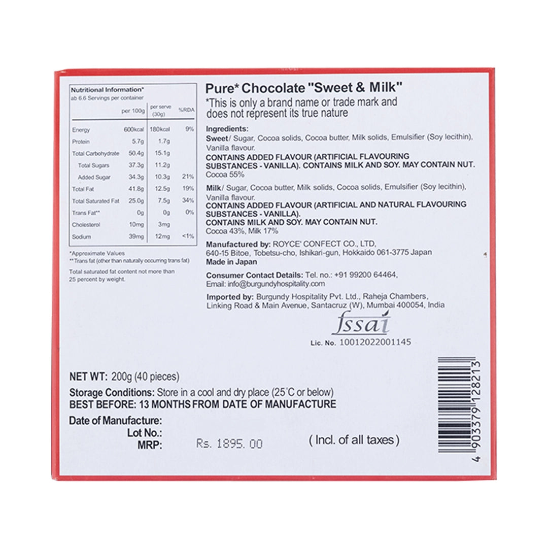 Pure Chocolate Sweet & Milk