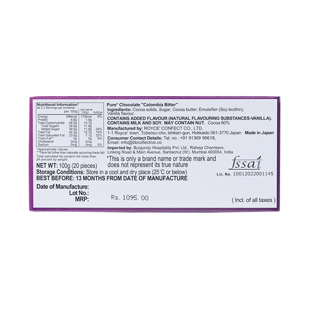 Pure Chocolate Colombia Bitter