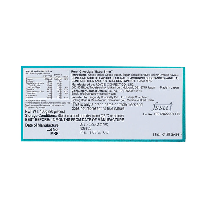 Pure Chocolate Extra Bitter