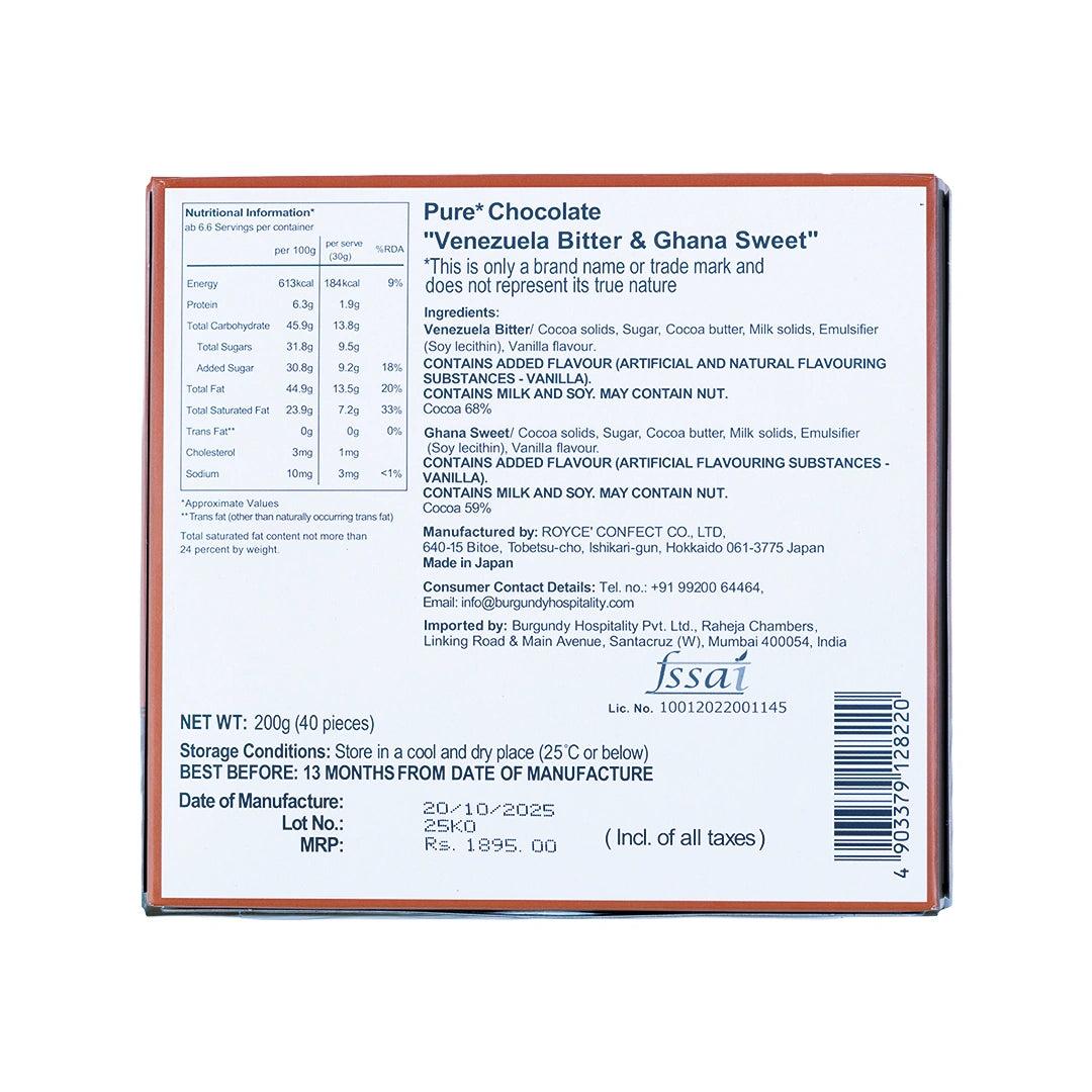 Pure Chocolate Venezuela Bitter & Ghana Sweet