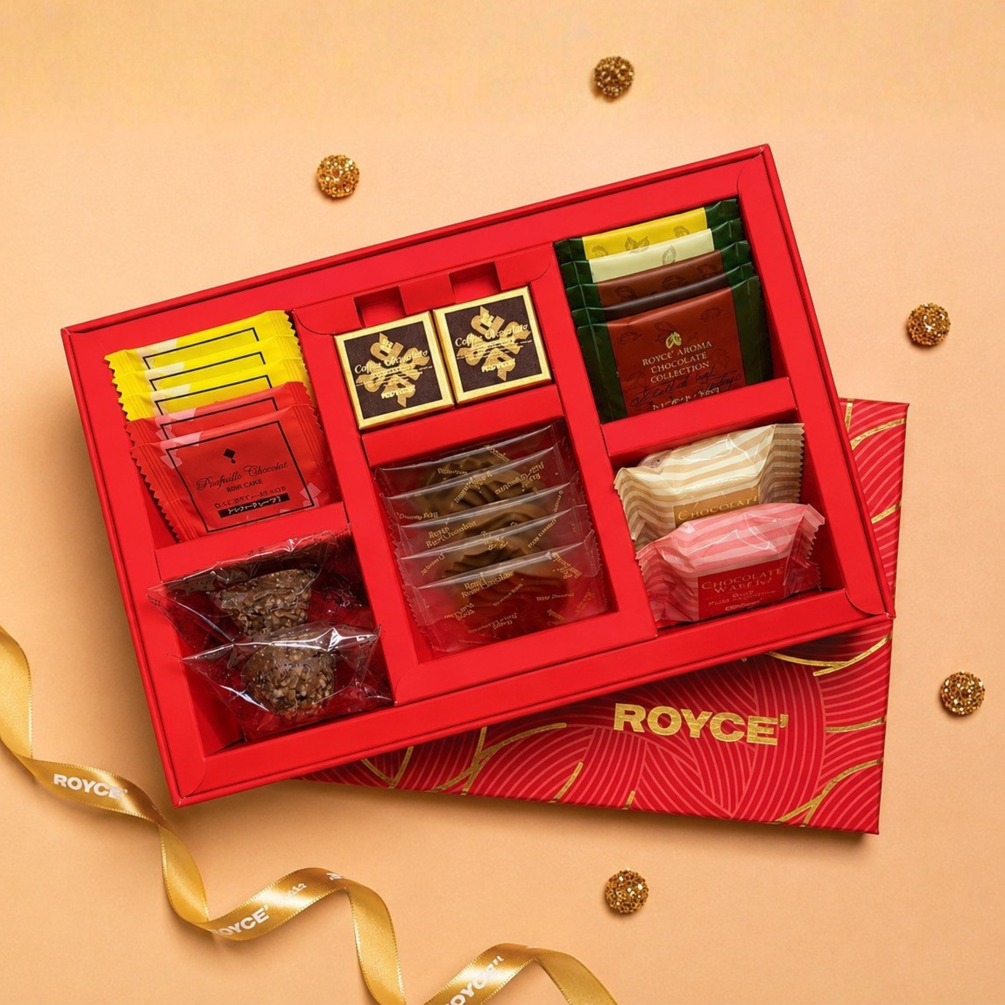 確認用Chocolate Red Rosette Gift Box | Chocolate Gift Box: ROYCE' Chocolate India